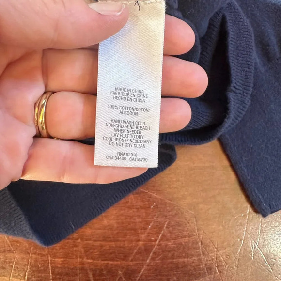 Vintage JUICY COUTURE Navy Knit Size Small Open Back Cardigan Sweater - Picture 10 of 11